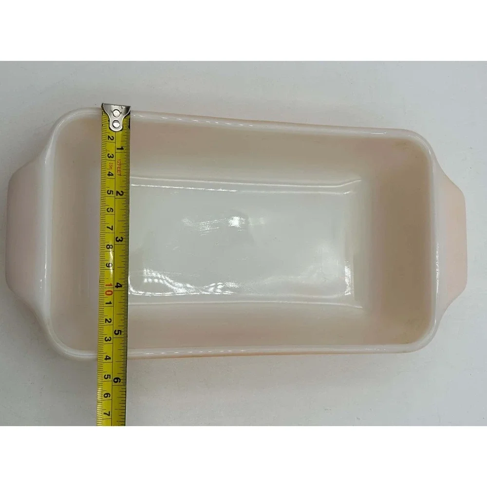 Vintage Fire King 1 Qt Peach Luster Loaf/Casserole Dish 9